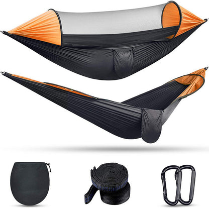 Flag Village Camping Outdoor Automatic Speed Open Hammock Mosquito Net