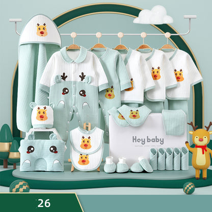 Flag Village Pure Cotton Baby Clothes Set Gift Box