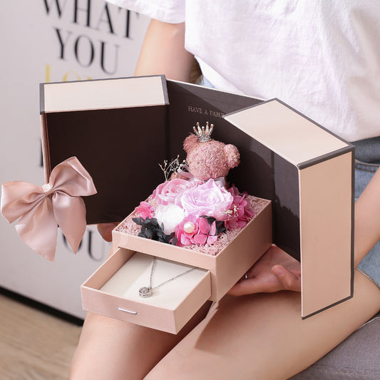 Flag Village Double Door Eternal Flower Stud Gift Box