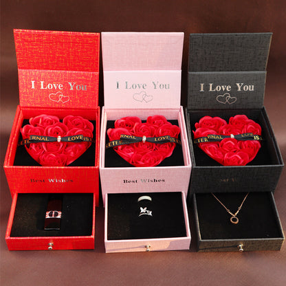 Flag Village Double Life Rose Jewelry Packaging Gift Box