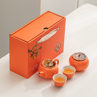 Flag Village Gift Box With Hand Gift Set Ceramic Tea Set Suit