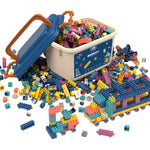 Flag Village Children's Building Blocks Plastic Assembled Educational Toys Portable Gift Box Set