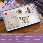 Flag Village Powerful Manufacturers DIY Retro Sealing Wax Seal Set Tool Outfit Antique Fire Paint Seal Gift Box Creative Gift