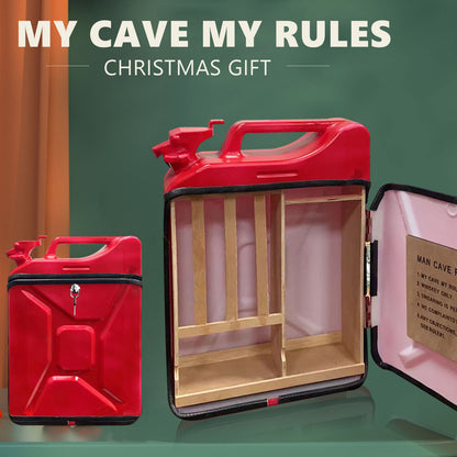 Flag Village Wine Cabinet Oil Drum Box Gift Can Bar Set Christmas Decoration