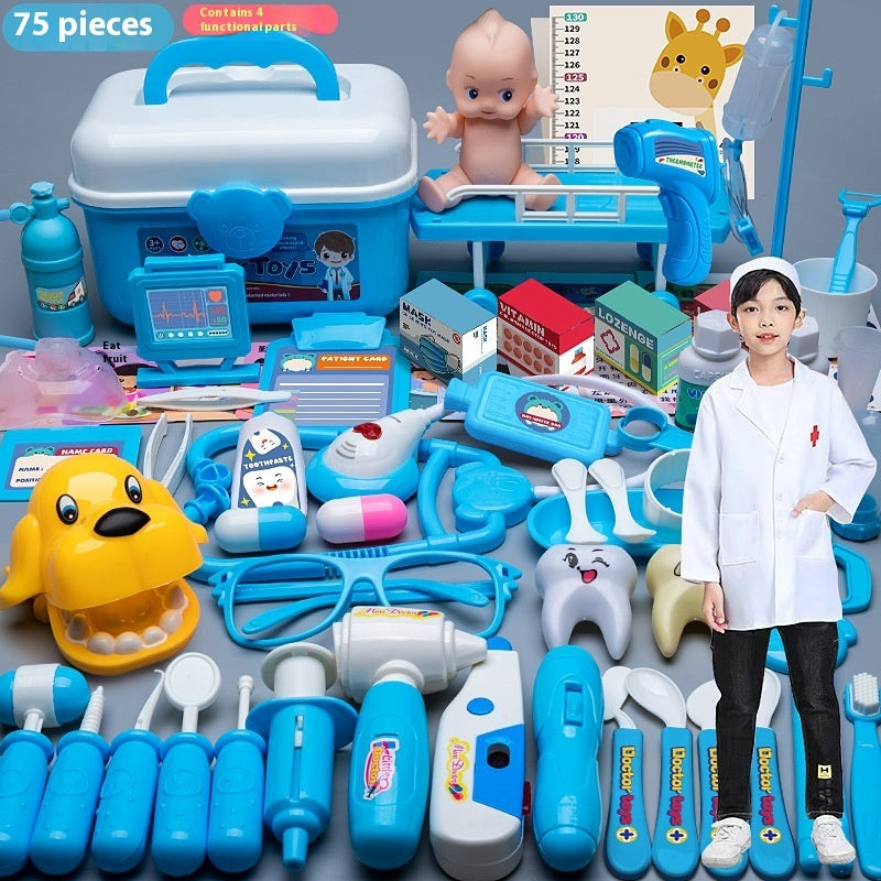 Flag Village Children's Doctor Toy Set Tool Medical Box