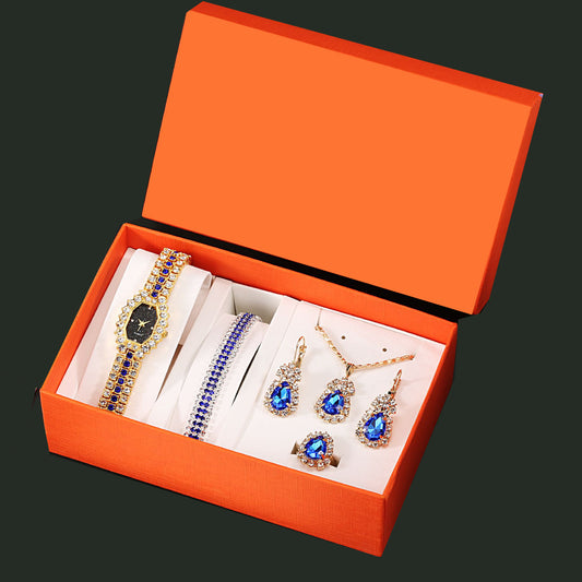 Flag Village Quartz Watch Earrings Gift Box Set