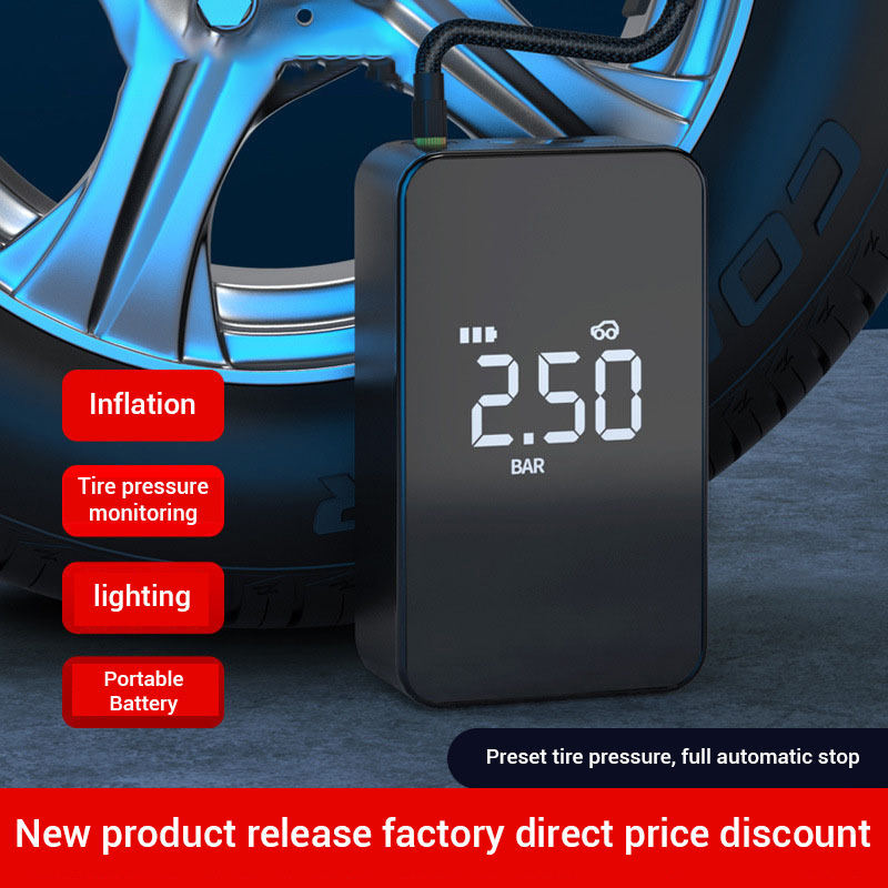 Flag Village Auto Tools Wireless Intelligent On-board Inflator Pump, Small And Portable
