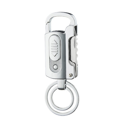 Flag Village Multi-functional Keychain Charging Lighter Mini-portable Cigarette Lighter Wild Camping