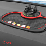 Flag Village Auto Tools Non-Slip Car Phone Pad For 4-in-1 Car Parking Number Card Anti-Slip Mat Auto Phone Holder Sticky Anti Slide Dash Phone Mount