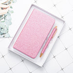 Flag Village Gift Notepad Gold Powder A6 Notebook Set Customizable Logo Diary Notebook Stationery Gift Box
