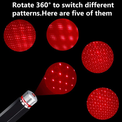 Flag Village Auto Tools Car LED Starry Sky Night Light USB Powered Galaxy Star Projector Lamp For Car Roof Room Ceiling Decor Plug And Play