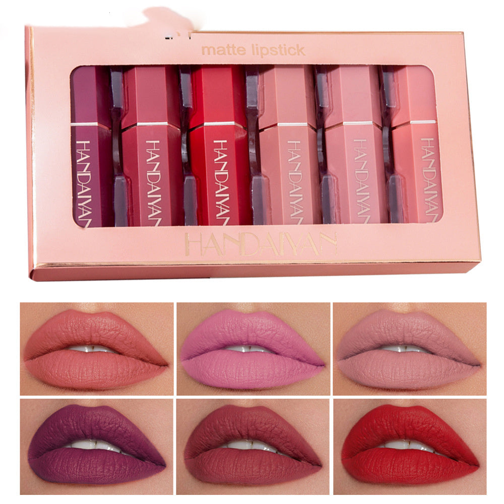Flag Village Matte Matte Waterproof Six Lipstick Gift Box Set