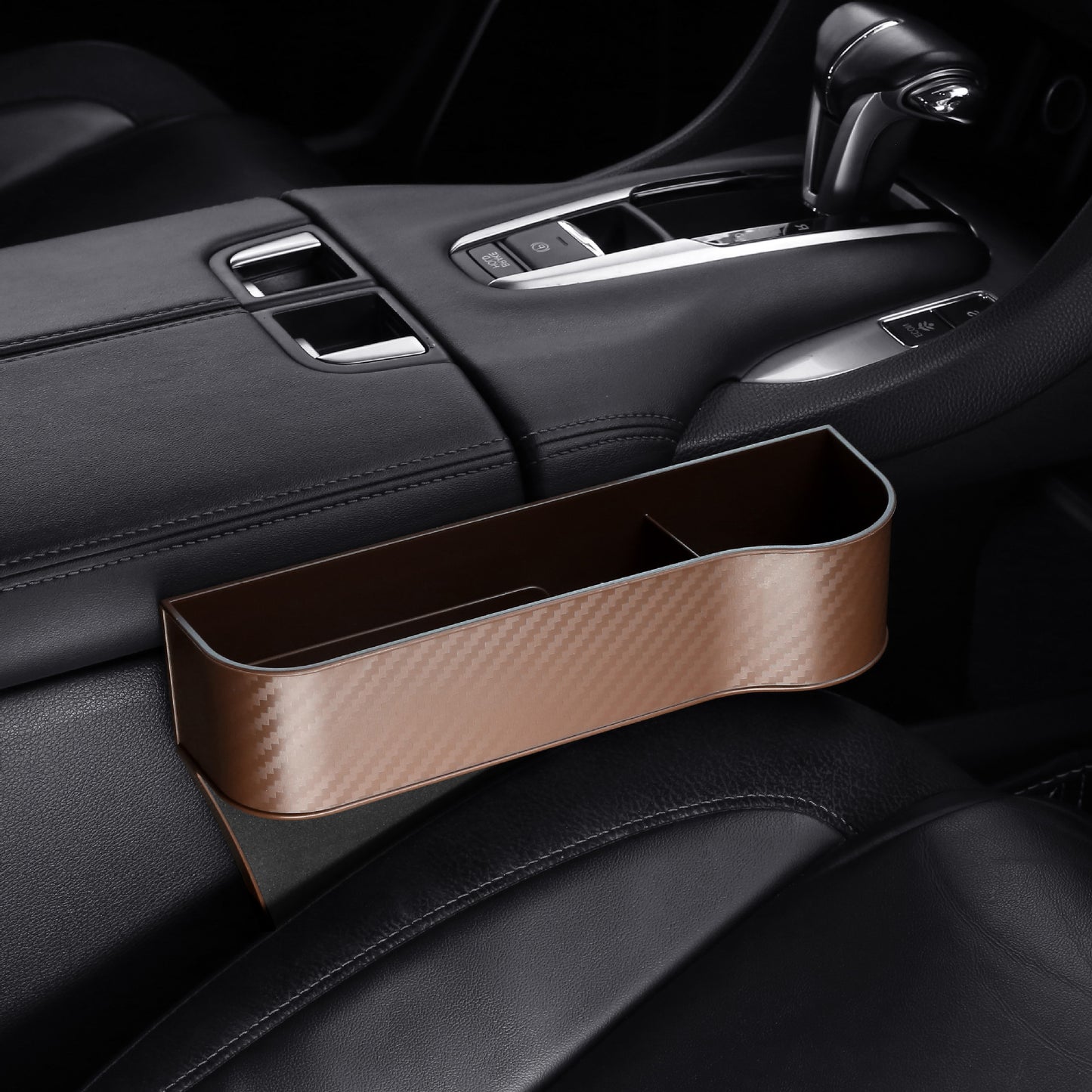 Flag Village Auto Tools Car Organizer Seat Gap Storage Box PU Case Pocket Car Seat Side Slit For Wallet Phone Coins Cigarette Keys Cards Auto Universal
