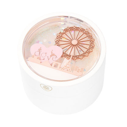 Flag Village Ferris Wheel Induction Lamp Light Luxury Ring Set Chain Jewelry Box