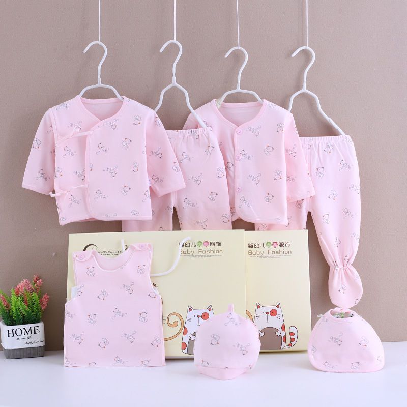 Flag Village Pure Cotton Baby Clothes Spring And Autumn Summer Children Gift Box Set