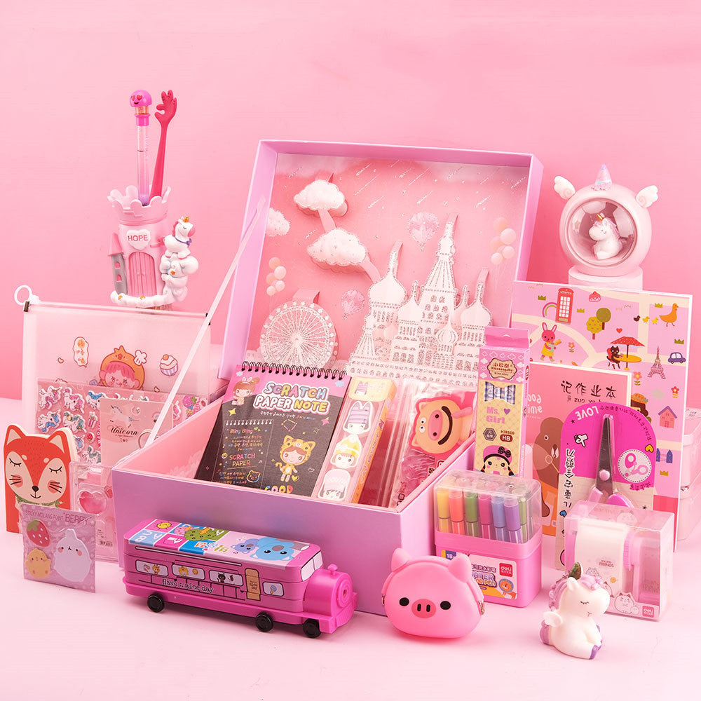 Flag Village Sakura Girl Starry Stationery Set Gift Box For Primary And Middle School Students