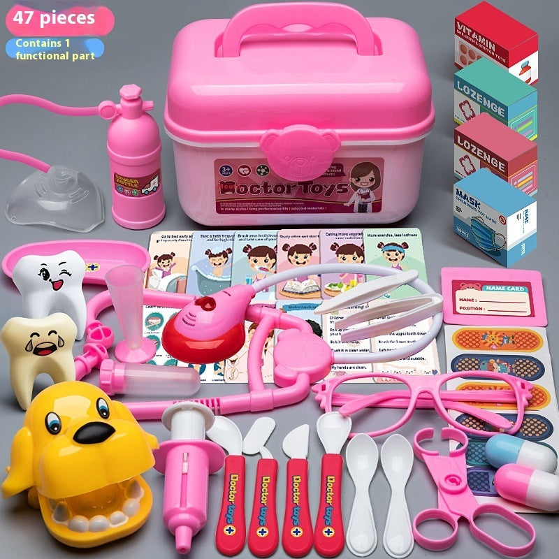 Flag Village Children's Doctor Toy Set Tool Medical Box