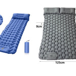 Flag Village Outdoor Camping Travel Portable Inflatable Cushion Built-in Foot Inflatable