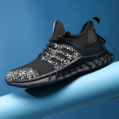 Flag Village Flying Woven Mesh Sneakers New Outdoor Lightweight Breathable Casual Running Shoes