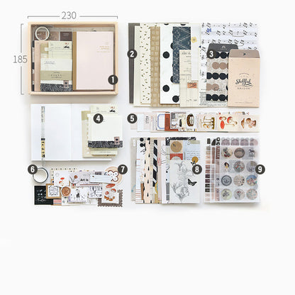 Flag Village Hand Ledger Gift Box Cute Simple Set Notebook