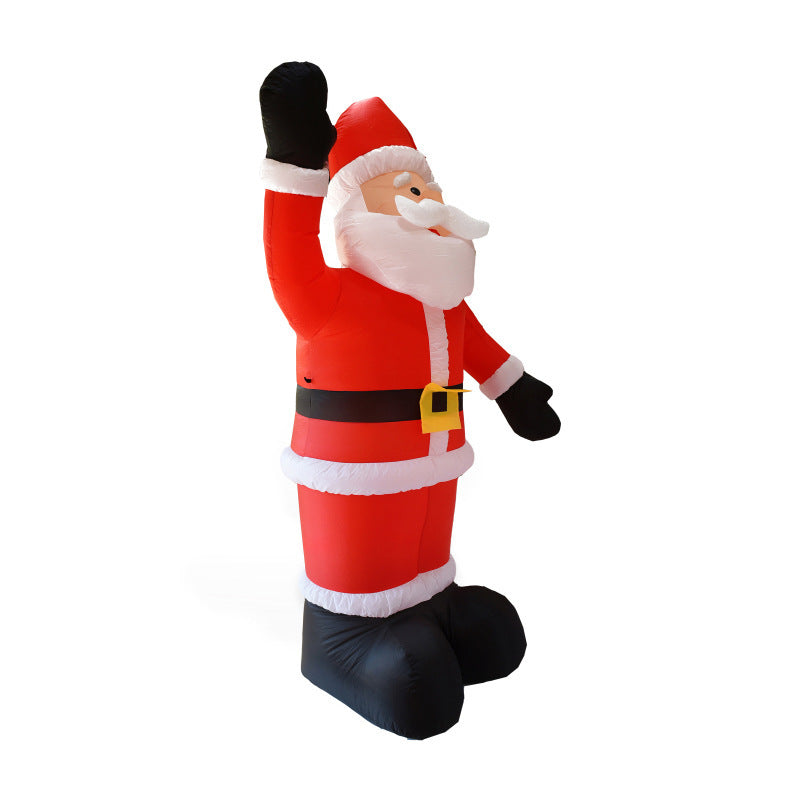 Flag Village Christmas Inflatable Decoration Courtyard Layout 24m Santa Claus Inflatable Model Party Gifts Outdoor Decoration