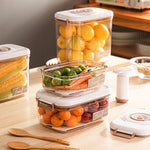 Flag Village Food Vacuum Storage Box With Free Vacuum Kitchen Sealer Container Transparent Organization Sealed Tank Cans Lunch Box Gift