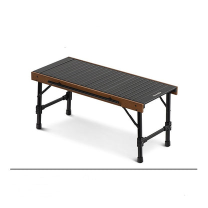 Flag Village Outdoor Folding Combination Table Camping Barbecue Picnic Beech Wood Table