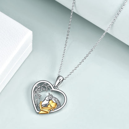 Flag Village Horse Boys Girls Pendant Necklace Gifts Locket Necklace that holds pictures for Family