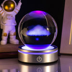 Flag Village Creative 3D Inner Carving Luminous Crystal Ball Colorful Gradient Small Night Lamp Home Decorations Gifts Selection