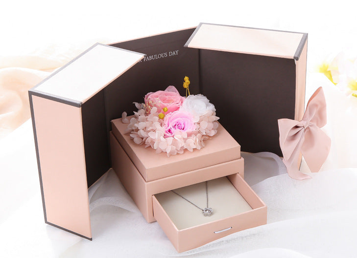 Flag Village Double Door Eternal Flower Stud Gift Box
