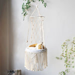 Flag Village Macrame Hanging Pet Bed Macrame Cat Hammock Wall Hanging Cat Hammock Macrame Cat Bed-Pet Gifts Hammock Macrame Cat Swing