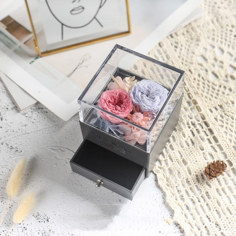 Flag Village Eve Valentine's Day Eternal Flowers Gift Box Ornaments