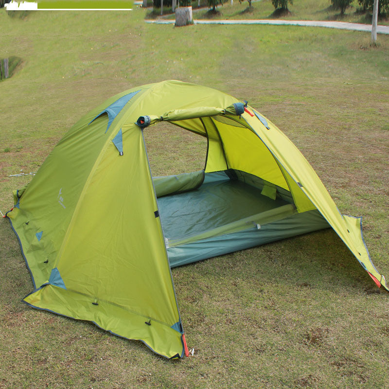 Flag Village Camping Camping Tent Double Double Aluminum Pole Anti-storm Travel Camping