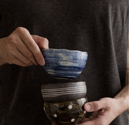 Flag Village Tableware Gift Box Set Japanese-style Household Heat-resistant Ceramic Soup Bowl