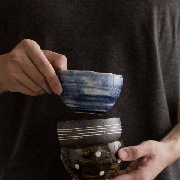 Flag Village Tableware Gift Box Set Japanese-style Household Heat-resistant Ceramic Soup Bowl