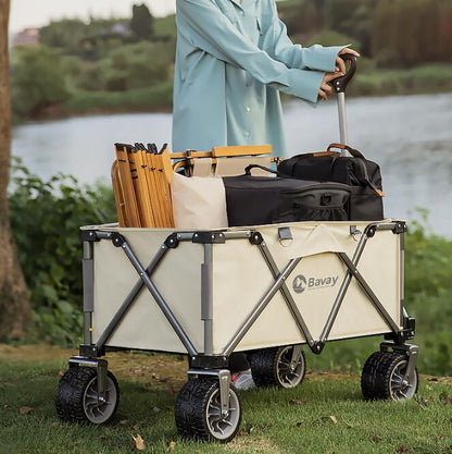 Flag Village Outdoor Camping Trolley Fishing Pull Trailer Storage