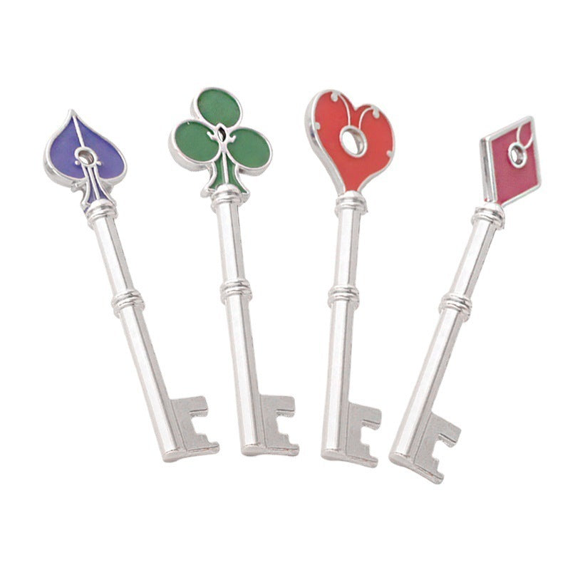 Flag Village Playing Card Key Shape Keychain Gift Box Set