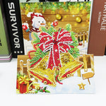 Flag Village Christmas DIY Diamond Painting Greeting Cards 5D Cartoon Birthday Postcards Kids Festival Embroidery Greet Cards Gifts