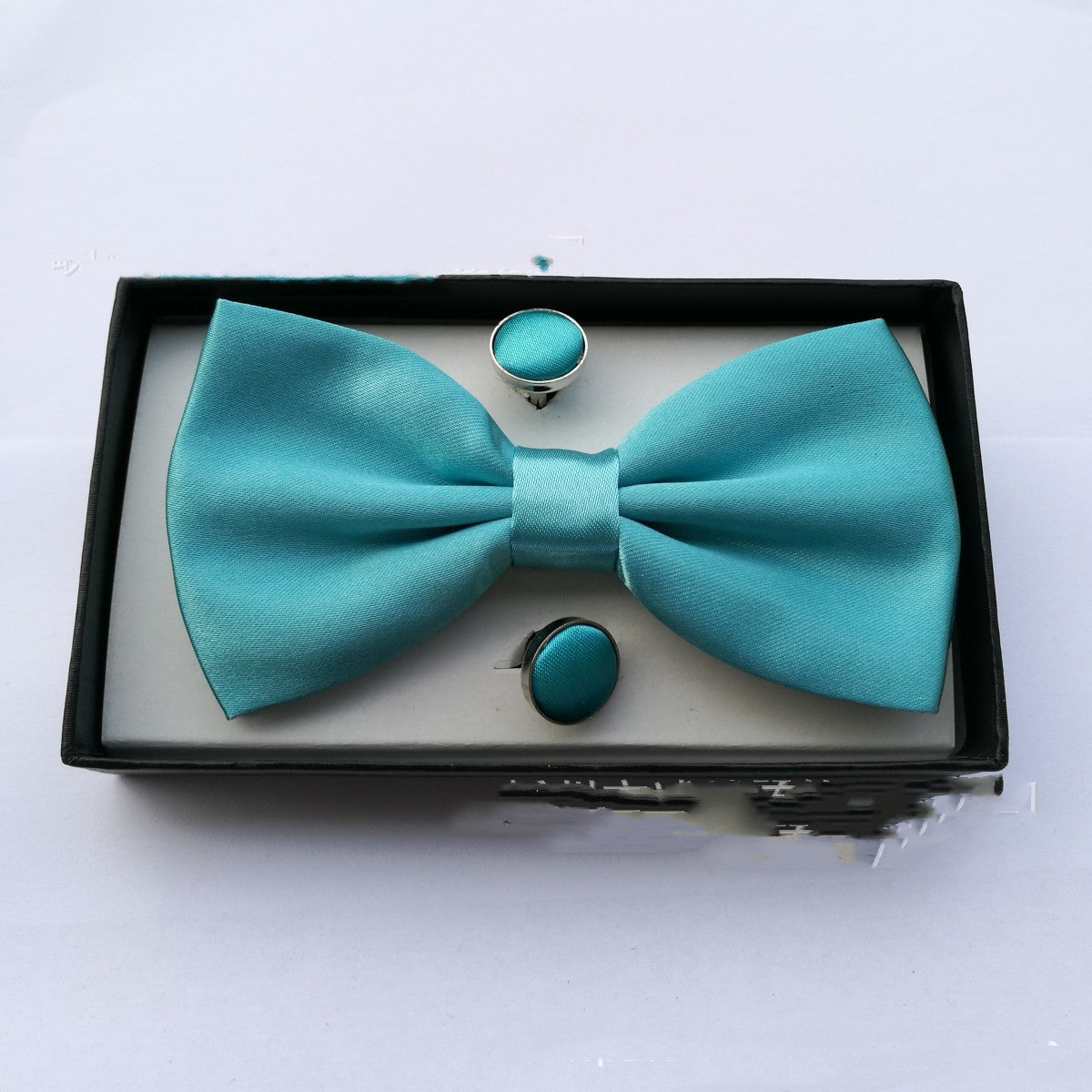 Flag Village Pocket Square Cufflinks Set Men's Bow Gift Box