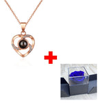 Flag Village Preserved Flower Rose Flower Necklace Jewelry Box Gift