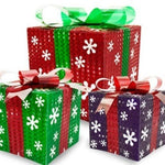 Flag Village Christmas Gift Box Three-piece Set Gift Decoration