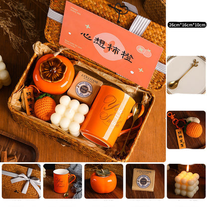 Flag Village Creative Persimmon Light Luxury Gift Box Set