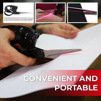 Flag Village Professional Laser Guided Scissors For Home Crafts Wrapping Gifts Fabric Sewing Cut Straight Fast Scissor Shear