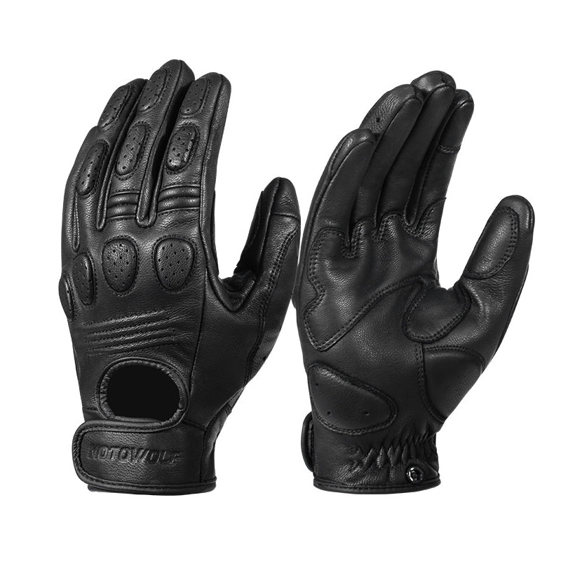 Flag Village outdoor Off-road Racing Protective Motorcycle Leather Gloves