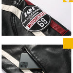 Flag Village Men's Leather Street Motorcycle Racing Suit Racing suit