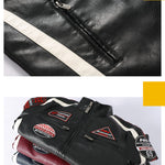 Flag Village Men's Leather Street Motorcycle Racing Suit Racing suit