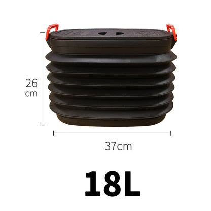 Flag Village outdoor Retractable Car Garbage Can Dustbin Organizer Storage Fishing Bucket