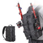 Flag Village Outdoor Fashion Simple Cylinder Fishing Rod Bag Backpack 17.4L