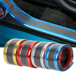 Flag Village outdoor Car Carbon Fiber Pattern Door Sill Decorative Protective Sticker