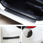 Flag Village outdoor Car Carbon Fiber Pattern Door Sill Decorative Protective Sticker